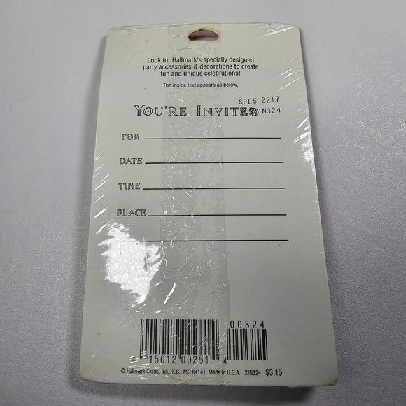 Vtg Hallmark Christmas Invitation Cards 8pk w/ Envelopes NEW Love Joy Basket - Picture 3 of 3